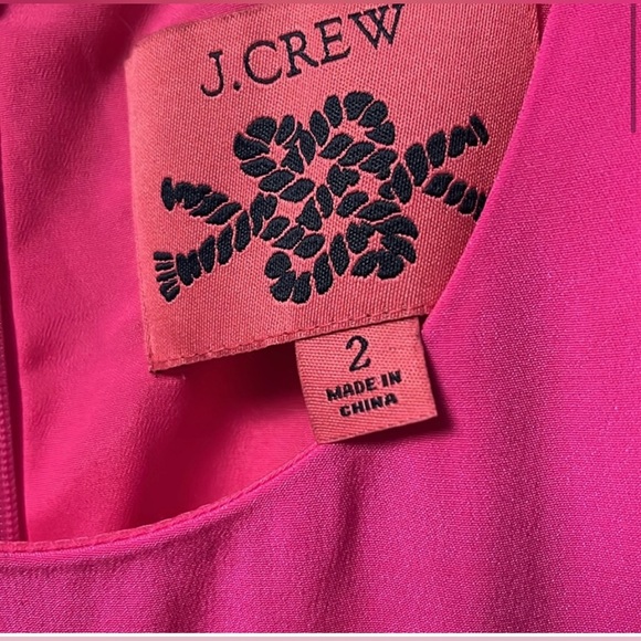 J Crew Silk Tricotine Hot Pink Dress size 2 - Picture 6 of 9